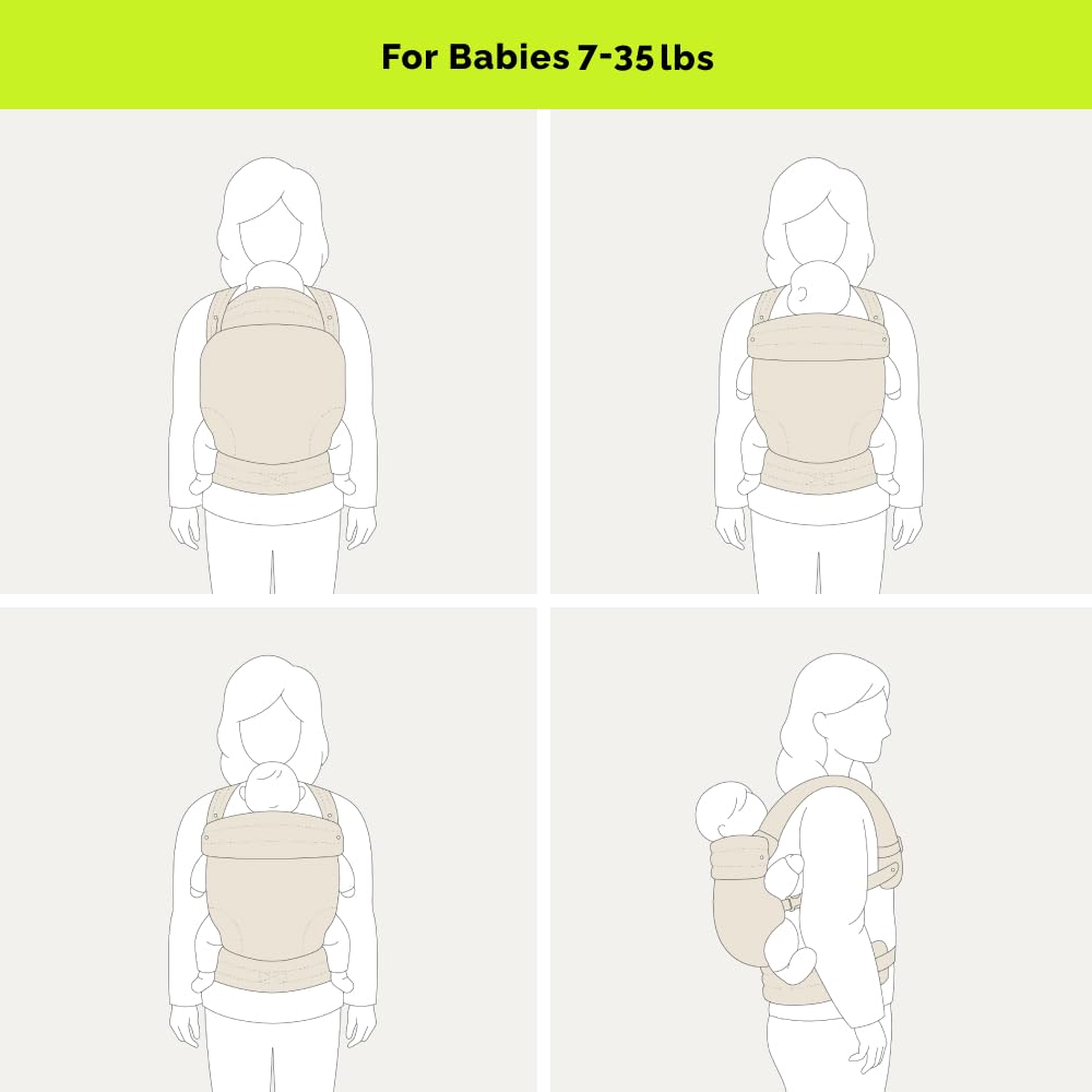 Ergonomic Baby Carrier for Newborns to Toddlers (7-35 lbs) with Adjustable Straps and Belt Bag – Comfortable, Versatile, and Stylish Babywearing Solution
