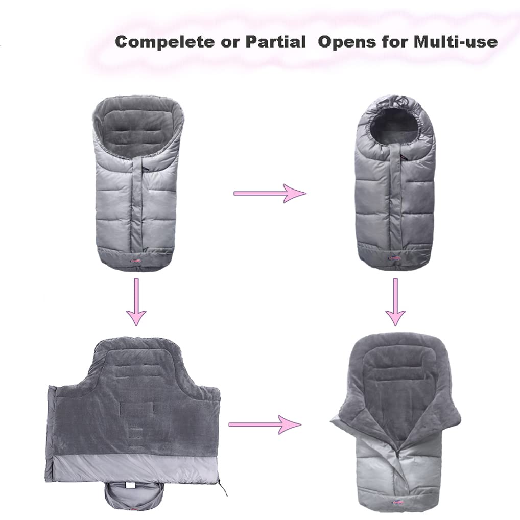 Anti-Kick Winter Blanket, Warm Cuddly Weather Resistant Baby Footmuff, Toddler Stroller Winter Cover Bunting Bag