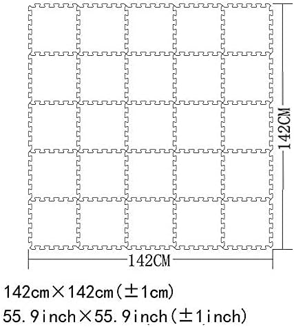 YIMINYUER® 25 Tiles (30cm×30cm×1cm Each Tile) Baby Soft Puzzle Play Mats, Kids Thick EVA Foam Floor, Toddlers & Children's Soft Interlocking Mat R01R04R06G301025