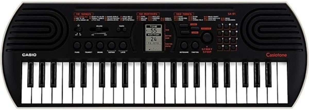 Casio Casiotone SA-81 – Compact Keyboard with 100 Tones & 50 Rhythms | Fun for Beginners | Great for Music Practice and Learning