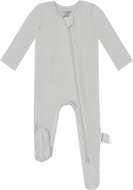 BubblePanda Rayon Made From Bamboo Baby Pajamas Baby Clothes for Boys Girls Unisex Zip-Front Non-Slip Onesie Sleeper