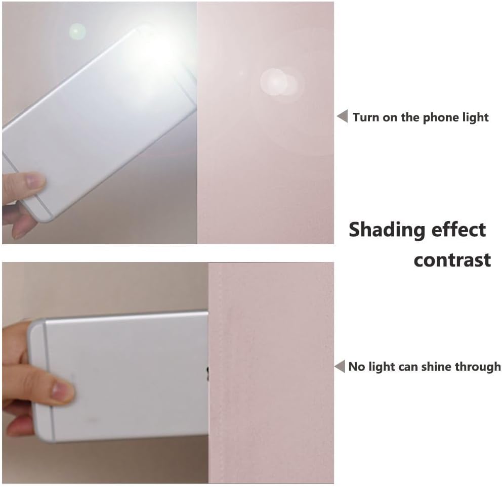 NICETOWN 100% Blackout Window Curtain Panels 84" Long, Blush Pink, 2 Pieces, 52 inches Wide Each Panel, Heat and Cold Blocking Drapes with Black Liner for Nursery, Thermal Insulated Draperies