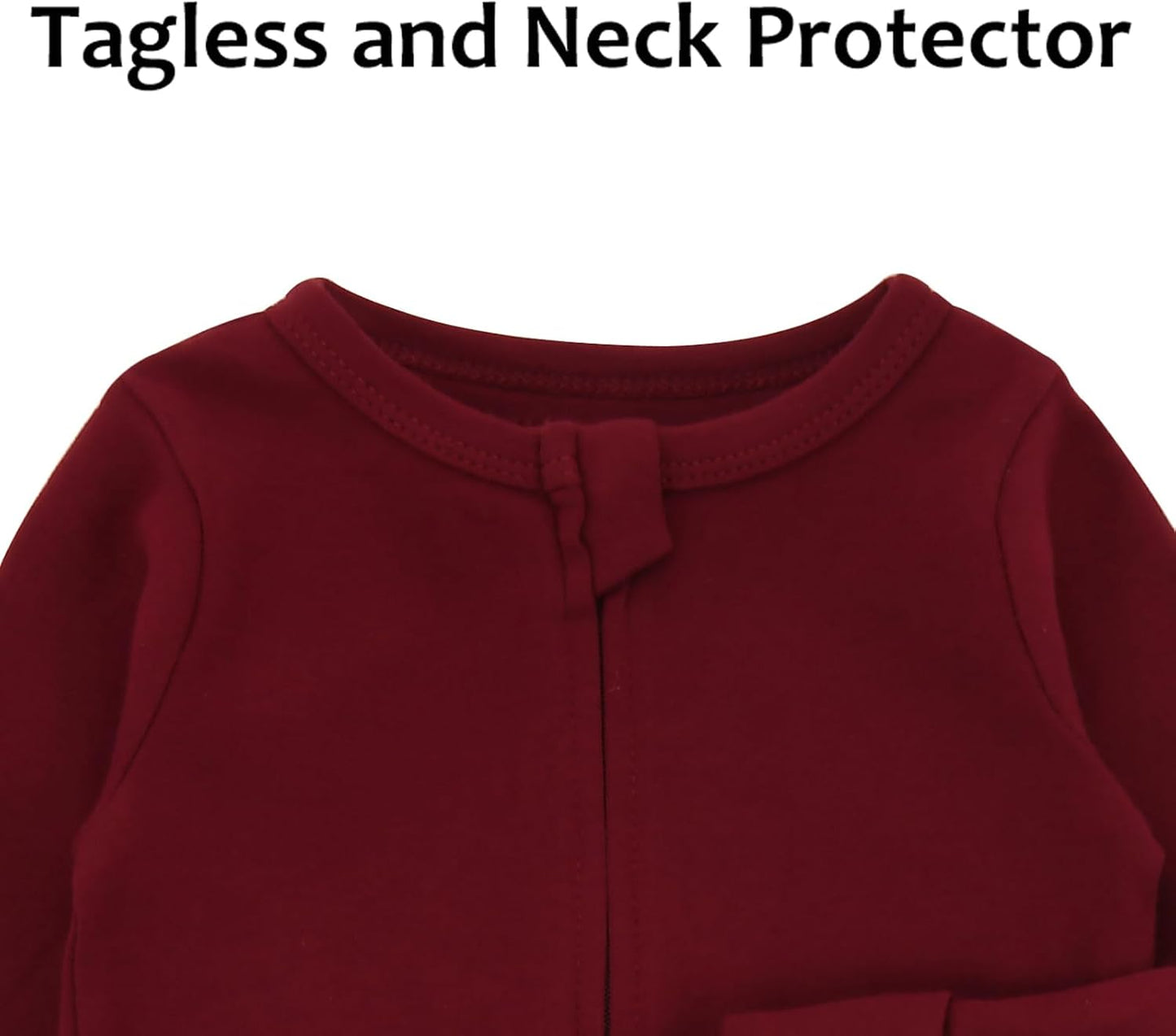 Aablexema Baby Footie Pajama with Mitten Cuffs, Double Zipper Infant Cotton clothes Sleeper Pjs, Footed Sleep Play