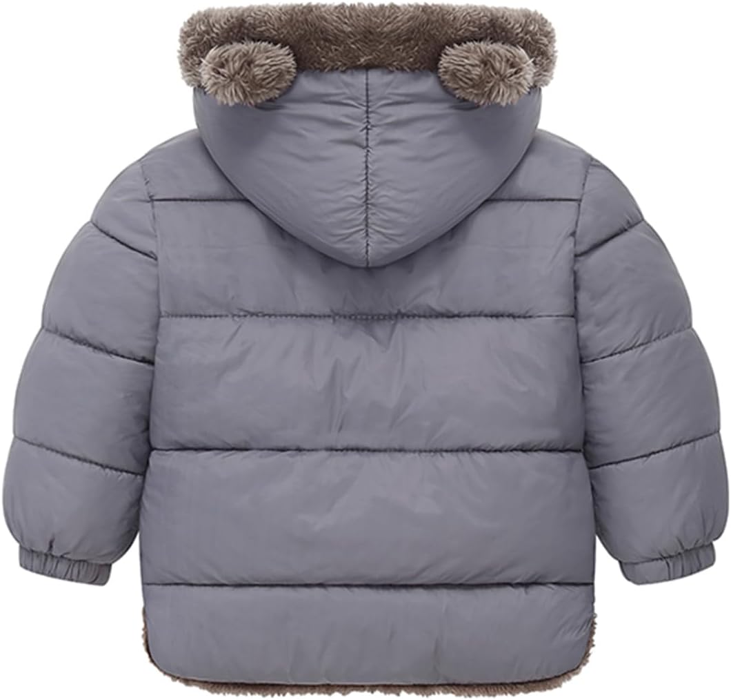 Fairy Baby Infant Baby Winter Coat Cute Teddy Bear Hooded Jacket Warm Fleece Outerwear Windproof Toddler Boys Girl 6M-4T