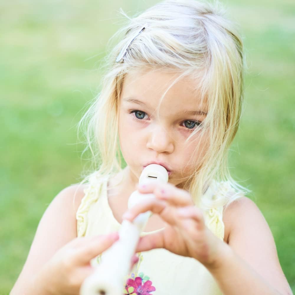 12 Pieces 8 Hole Descant Soprano Recorder for Kids, Plastic Music Recorder Instrument Kid Music Flute with Cleaning Rod