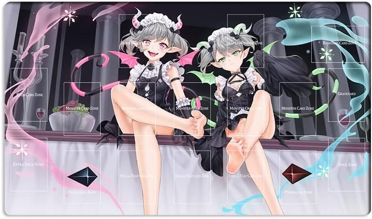 New Mlikemat Playmat Arianne & Arianna The Labrynth Servant TCG CCG OCG Trading Card Game Mat with Zones + Free Bag (ZD039-288-A)
