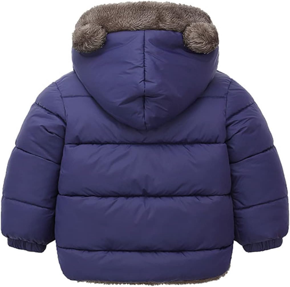 Fairy Baby Infant Baby Winter Coat Cute Teddy Bear Hooded Jacket Warm Fleece Outerwear Windproof Toddler Boys Girl 6M-4T