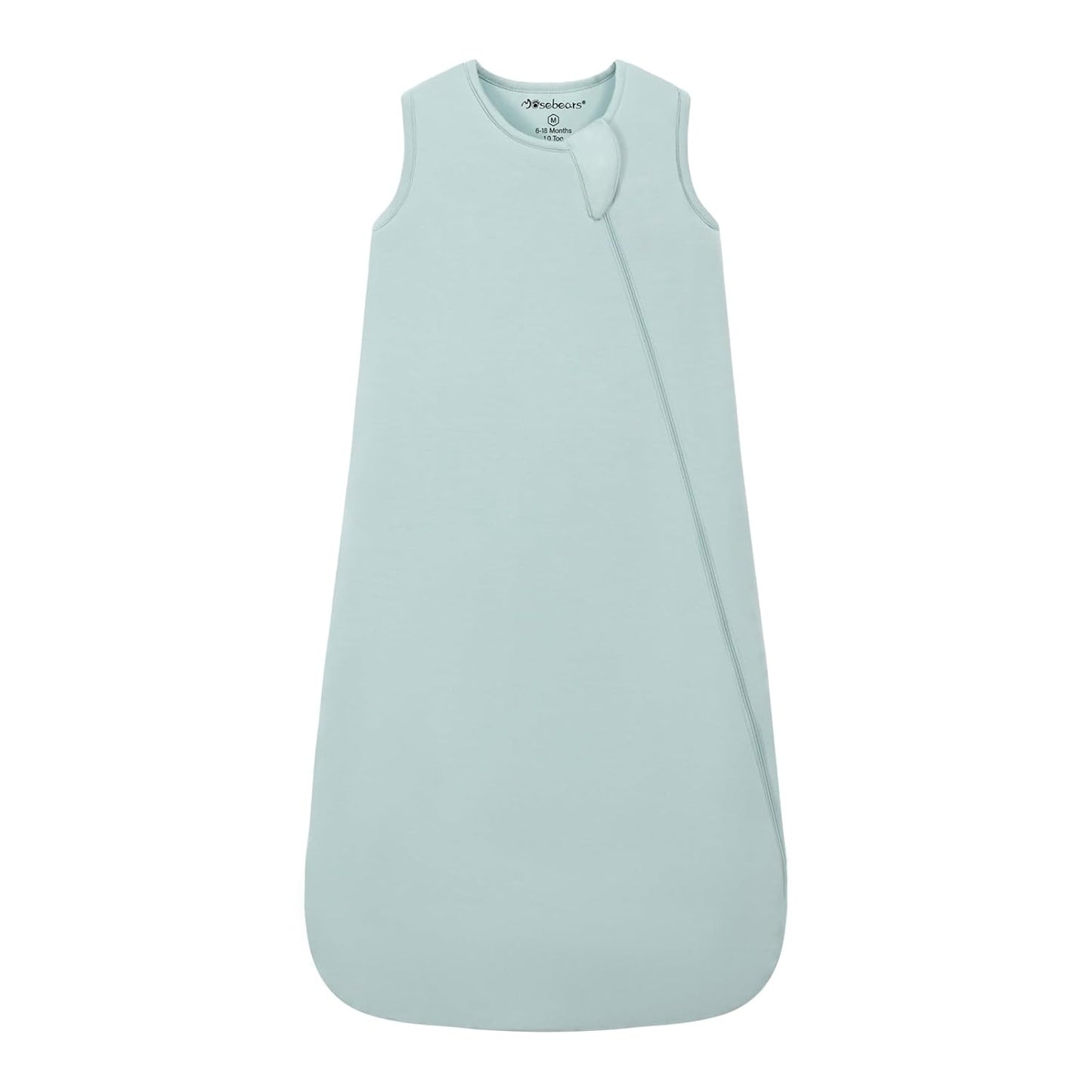 Mosebears Unisex Baby Sleep Sack 1.0 TOG, Supersoft Rayon Made from Bamboo Wearable Blanket with 2-Way Zipper(Sage,0-6 Months)