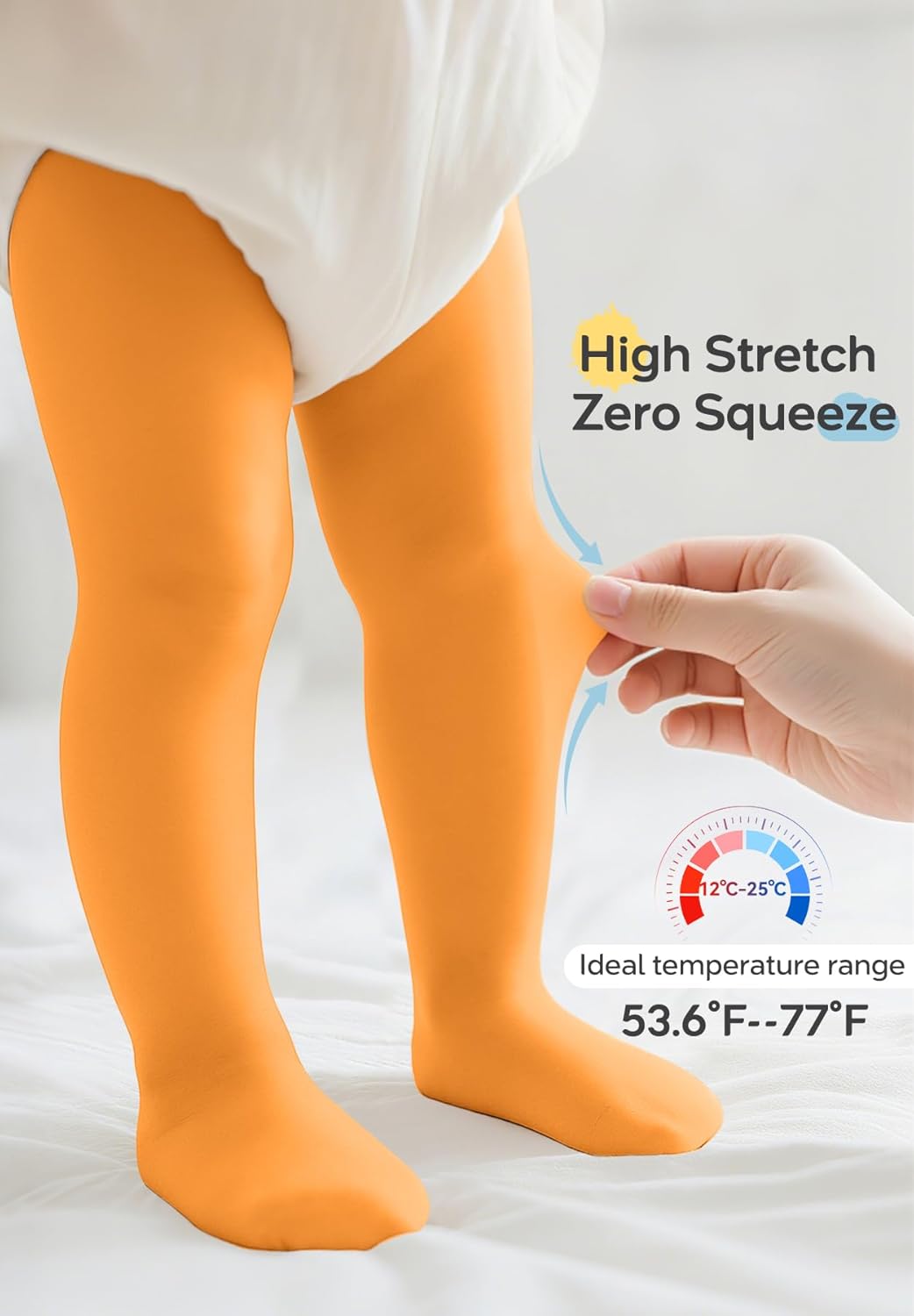 Ultra Soft Toddler Ballet Tights for Girls - Footed Dance Tights Colorful Baby Girls Leggings for Daily Party Halloween 1-6T