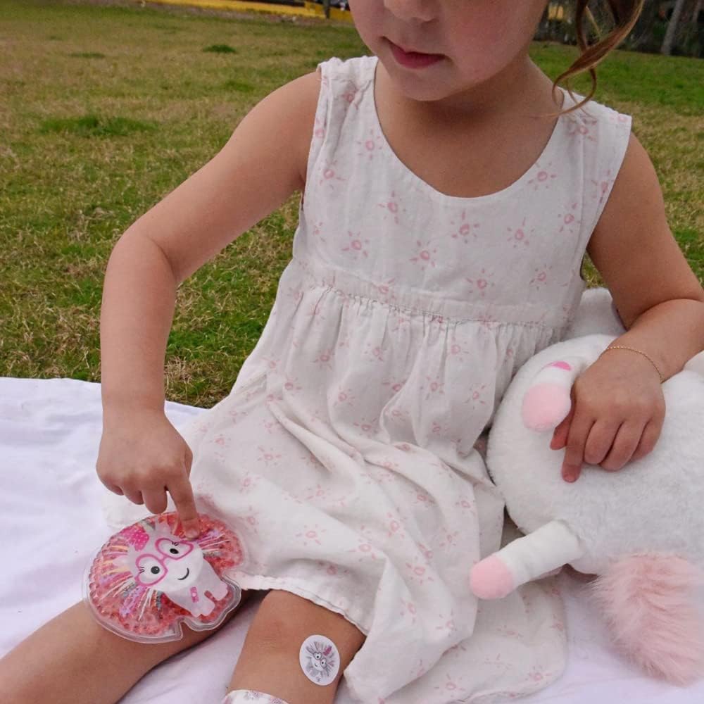 Plush Emergency Kit for Home – Compact Travel Size – Kids Medical Kit – Toddler Care Kit – Mini Boo Boo Bag – Small Emergency Kit for Classroom – Lily Unicorn Plush Bag