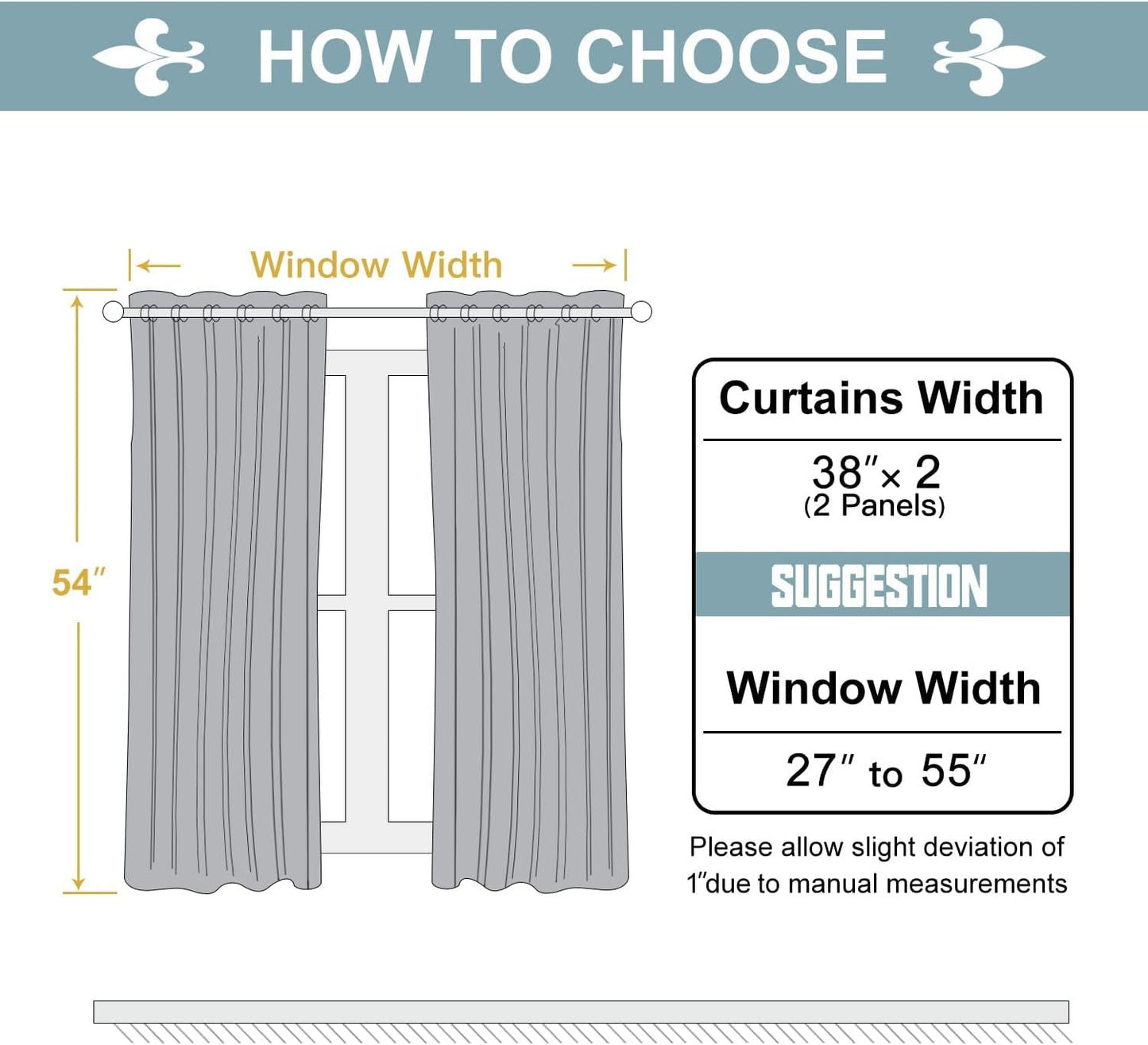 ChrisDowa Grommet Blackout Curtains for Bedroom and Living Room - 2 Panels Set Thermal Insulated Room Darkening Curtains (Dark Grey, 38W x 54L)