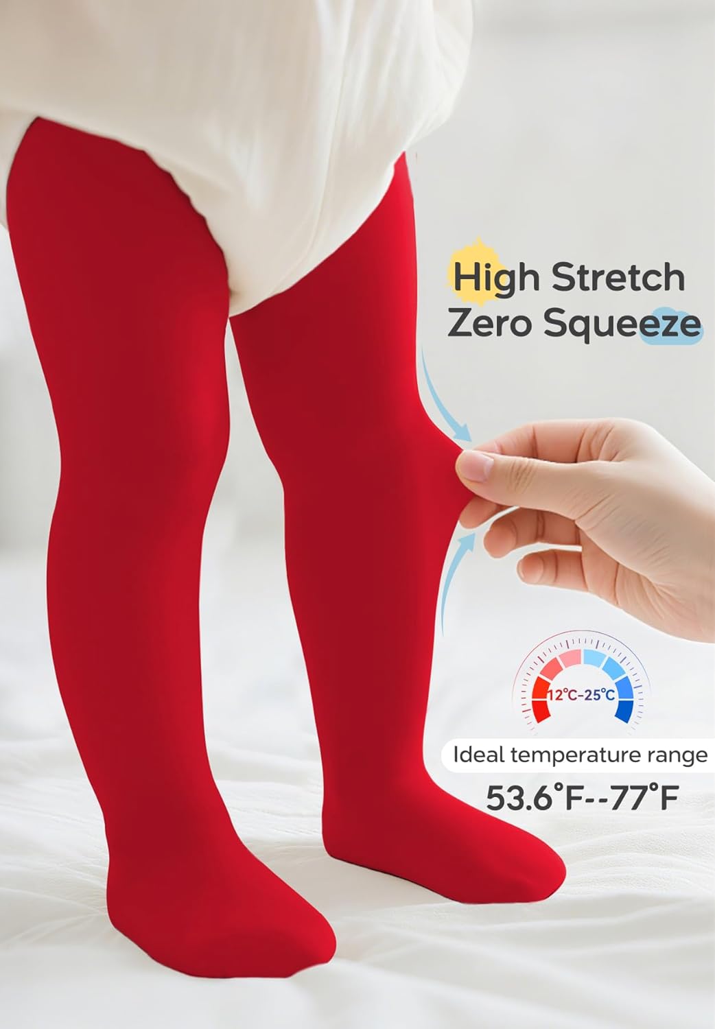 Ultra Soft Toddler Ballet Tights for Girls - Footed Dance Tights Colorful Baby Girls Leggings for Daily Party Halloween 1-6T