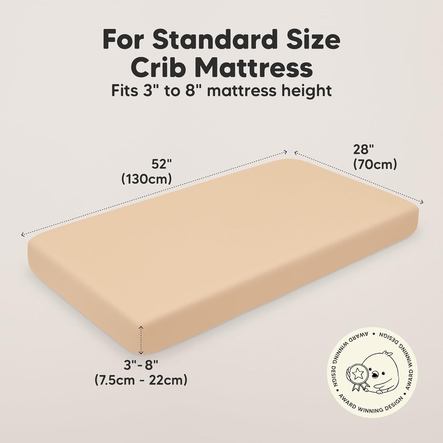 KeaBabies 2-Pack Organic Crib Sheets for Boys, Girls - 52x28 Fitted Crib Mattress Sheet Neutral, Breathable Jersey Cotton Cover for Baby Bed, Toddler Mattress, Soft & Cute Prints (Toasty)