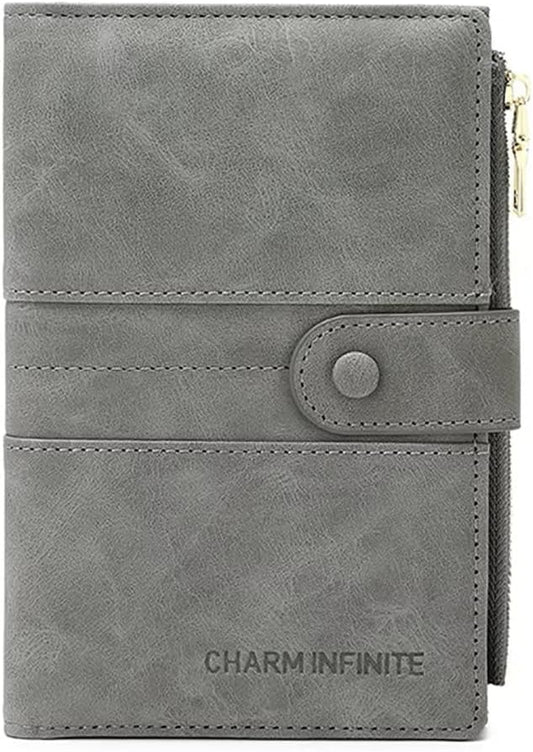 Mudono Passport and Card Holder for Women RFID Blocking Card Case Slim Travel Wallet Change Purse with Vaccine Card Slot