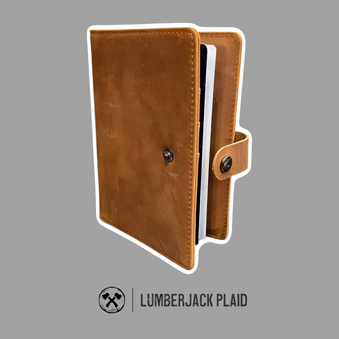 Genuine Leather AirTag and Moto Tag Passport Holder and Wallet for Men and Women RFID Blocking for Secure Traveling and Documentation Organizer (Brown)