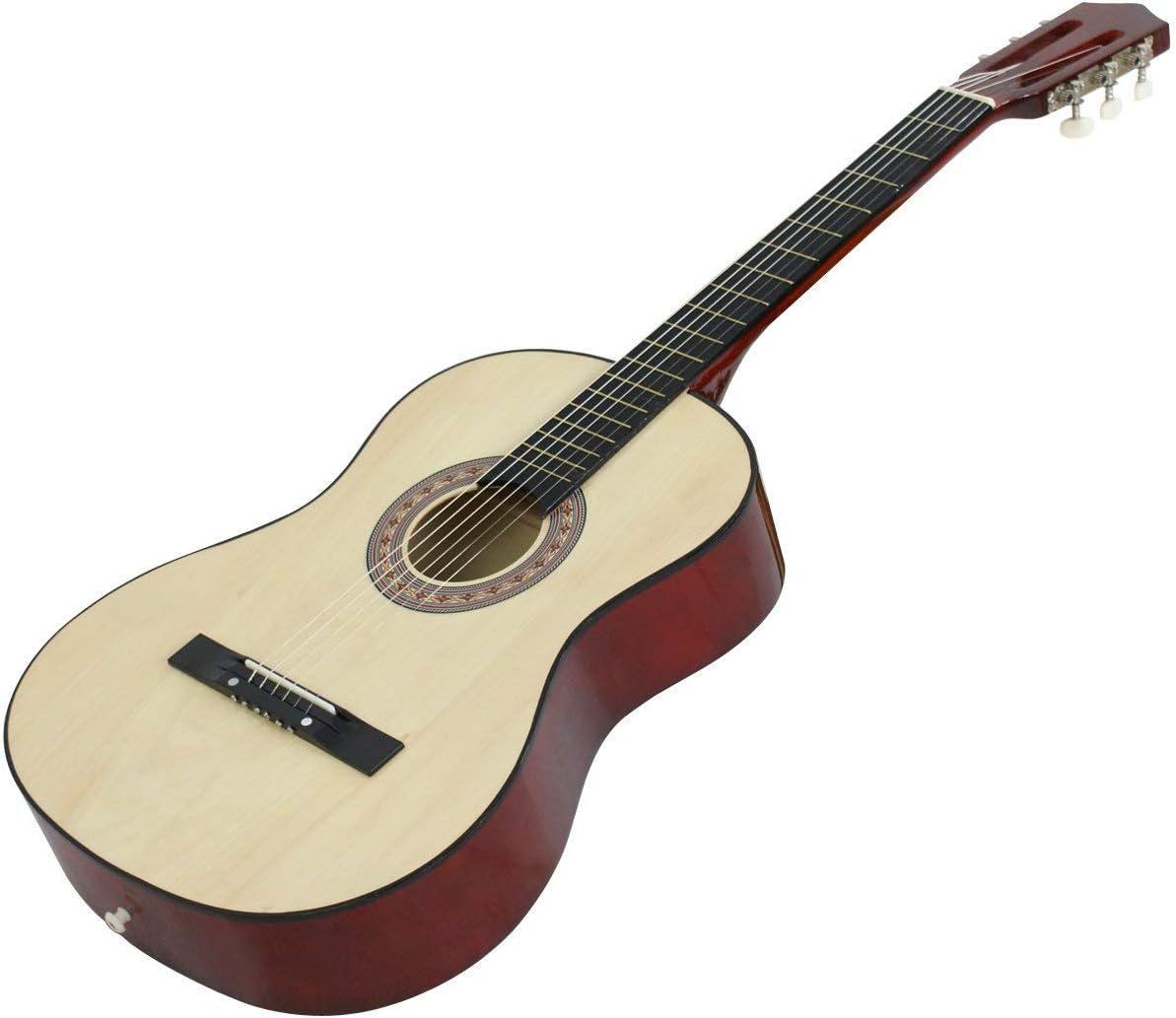 Smartxchoices 38" Kids Acoustic Guitar Kits with Gig Bag, Strap, Pitch Pipe, Extra Set of Strings and Pick for Novice Beginners Music Lovers Kids (Natural)