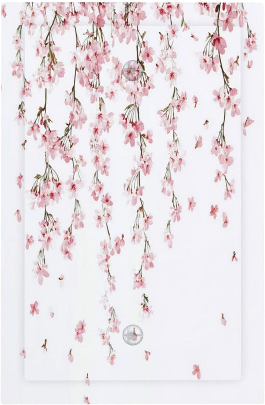 Light Switch Cover Plate Sakura Plant Floral Pink Flowers 1 Gang No Device Blank Electrical Wall Plates Faceplate Decorative Switch Plate For Bed Room Living Room Decor