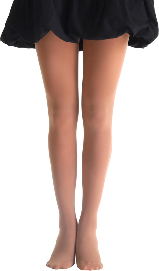 EVERSWE Girls Semi Opaque Footed Tights, Microfiber Tights