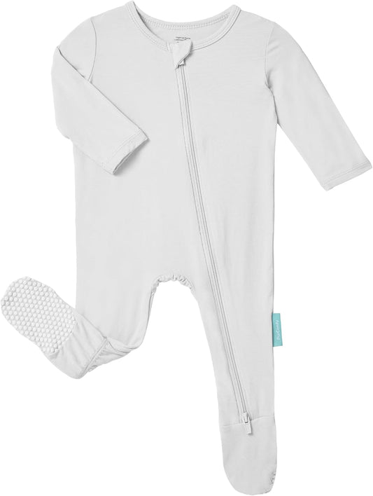 Baby Zipper Footie Pajamas, Supersoft Bamboo Rayon Baby Footed Pjs Boy Girl 0-3-6-9-18-24 Month Coverall Sleepers