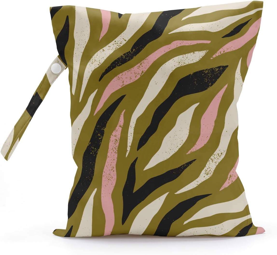 Wet Bag, Wet Dry Bag, Wet Bag for Swimsuit, Travel, Beach, Pool, Diapers, Dirty Yoga Gym Clothes, Makeup Bag, Waterproof Tropical Palm Leaves Decor Jungle Palm Leaf Favors