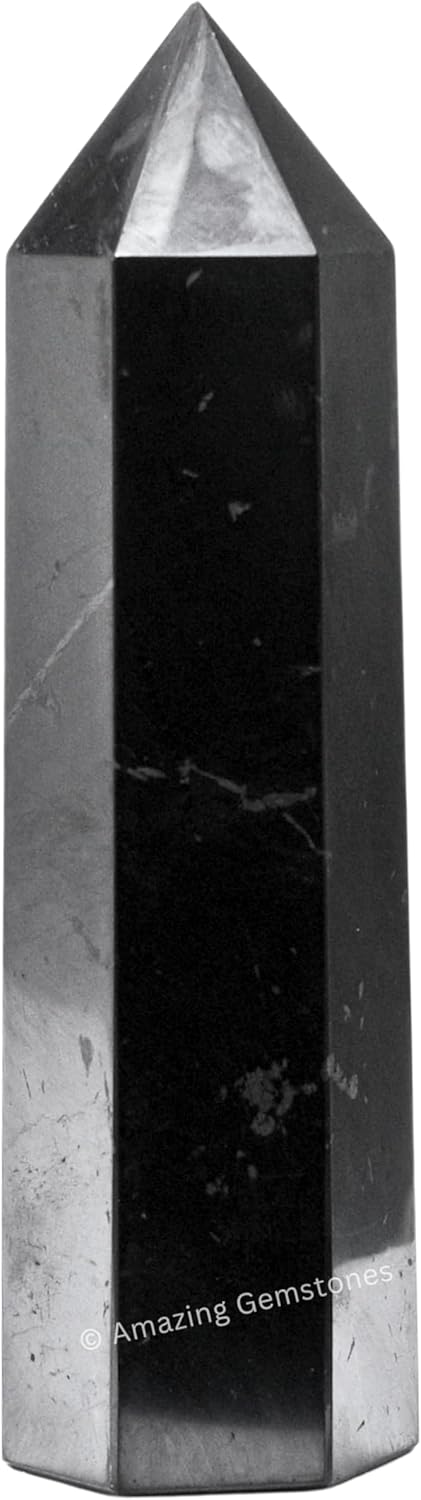 Amazing Gemstone Large Shungite Crystal Towers ~ Natural Healing Crystal Point Obelisk for Reiki Healing and Crystal Grid (5.5" to 6" INCH)