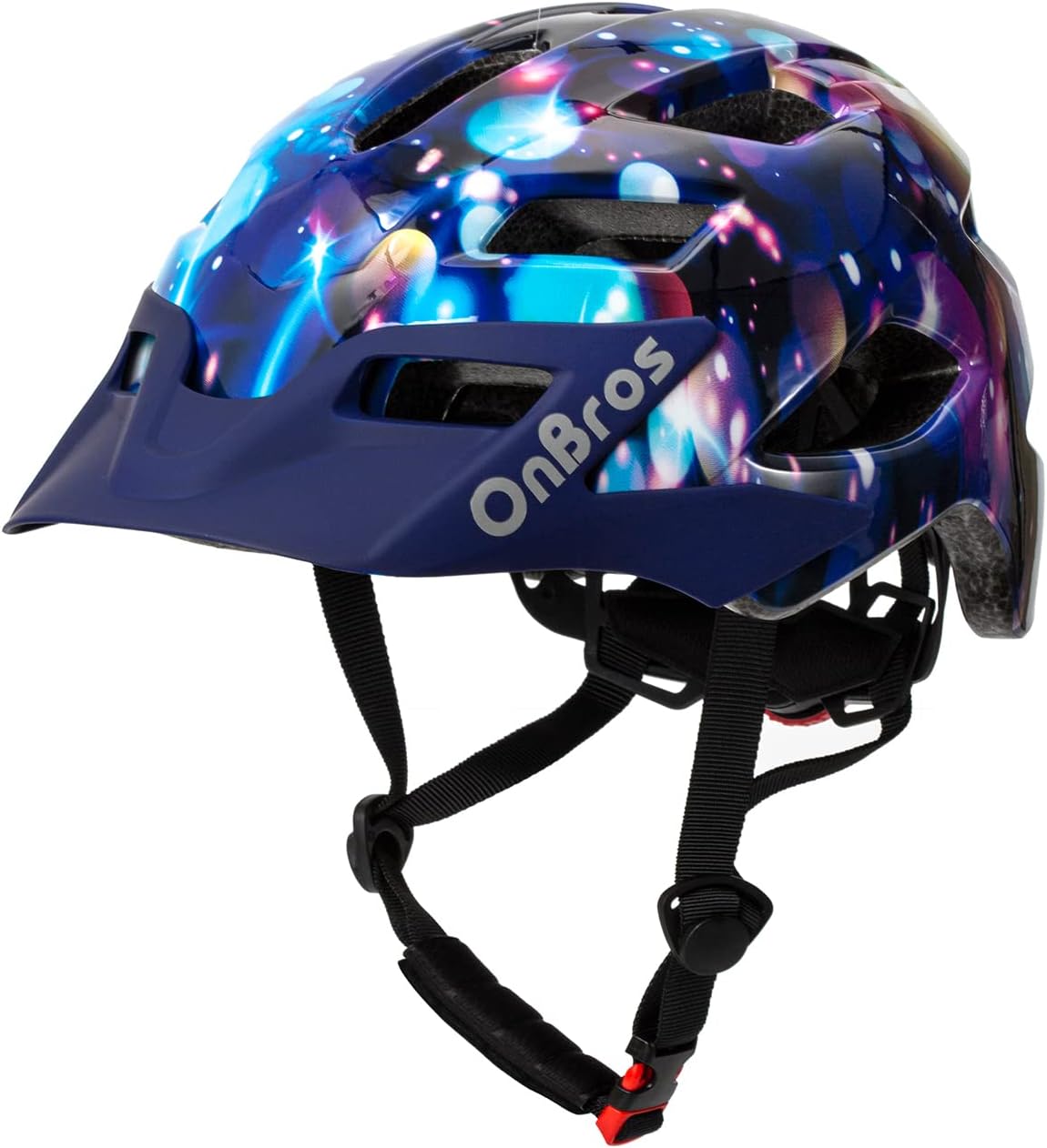 OnBros Kids Bike Helmet - Bike Helmets for 5-14 Boys or Girls with Visor, Children Bicycle Helmet for Skateboard Mountain Scooter Road Cycling, Lightweight and Adjustable 50-57CM