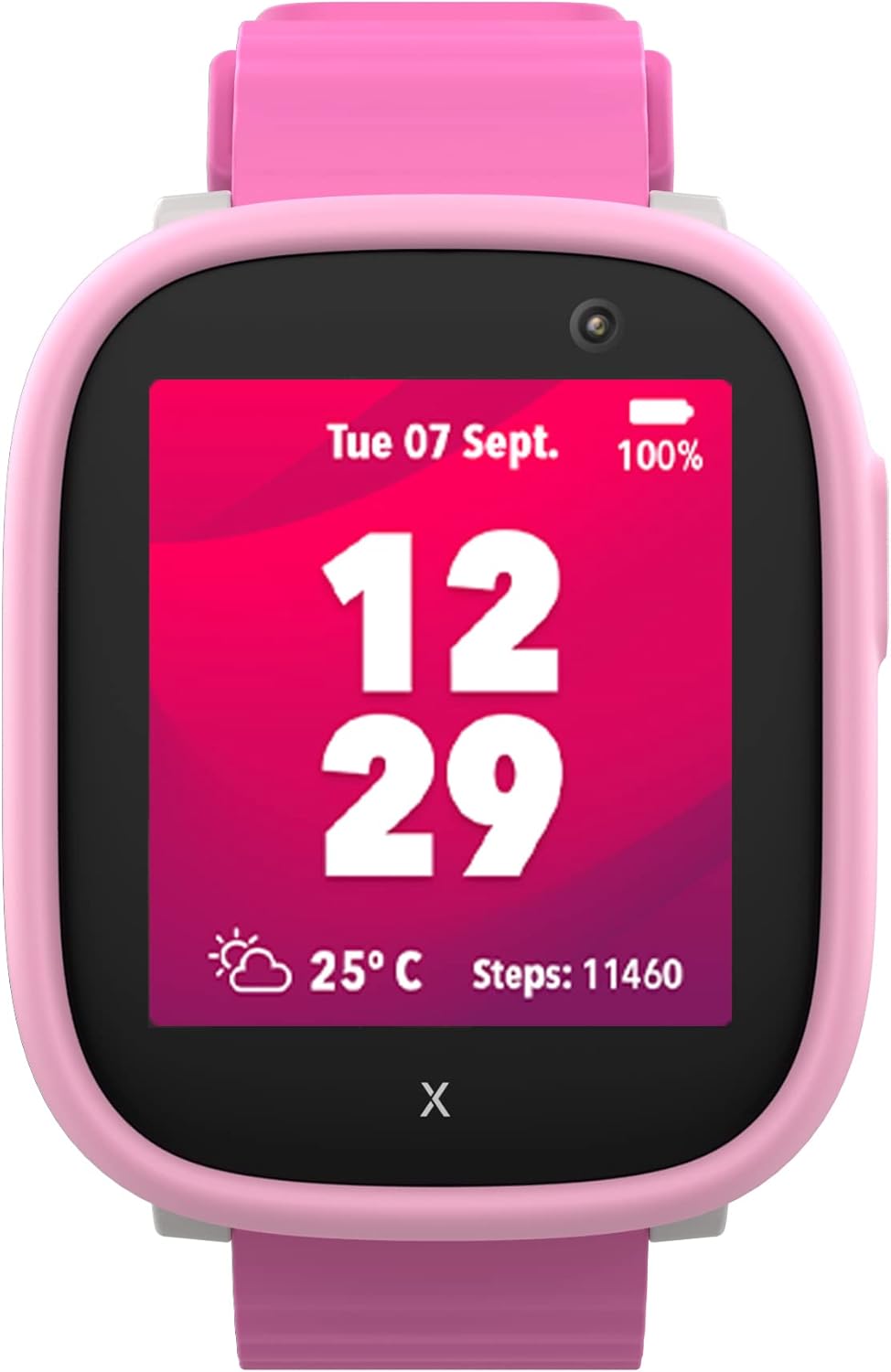 XPLORA X6 Play - Watch Phone for Children (4G) - Calls, Messages, Kids School Mode, SOS Function, GPS Location, Camera and Pedometer – (Subscription Required) (Pink)