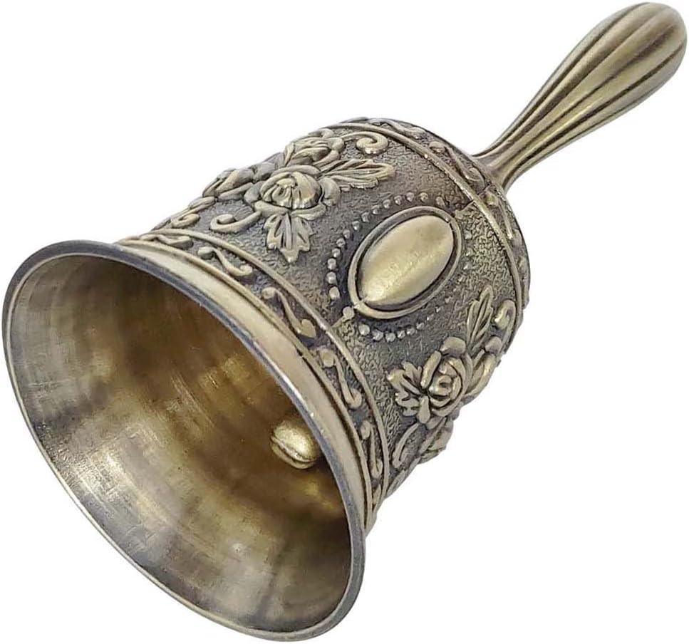 1 Pack Hand Held Bell, Metail Dinner Bell Wedding Bells, Service Bell Call, Vintage Bell