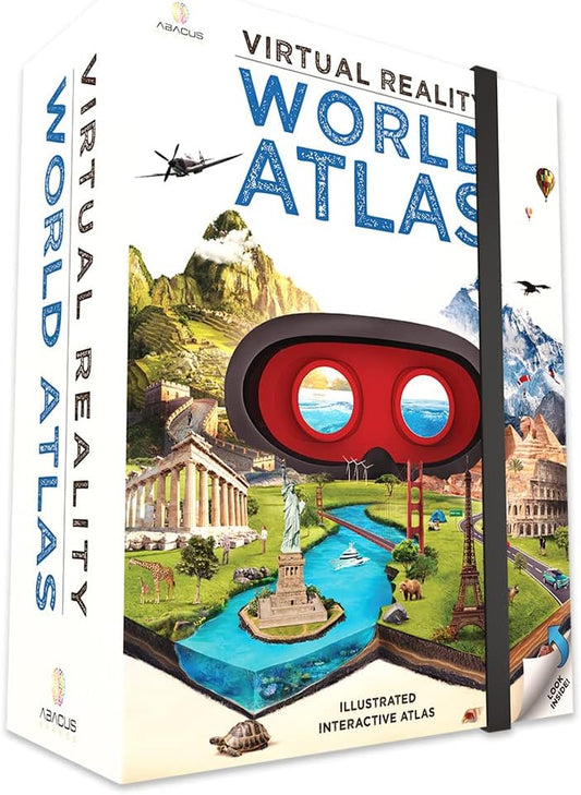 Virtual Reality World Atlas Gift Box - Illustrated Interactive VR Atlas and STEM Learning Activity Set - for Ages 8 and Up