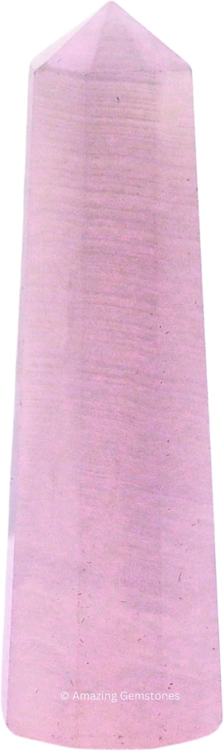 Amazing Gemstone Pink Calcite Crystal Towers ~ Natural Healing Crystal Point Obelisk for Reiki Healing and Crystal Grid (3 to 4 INCH)