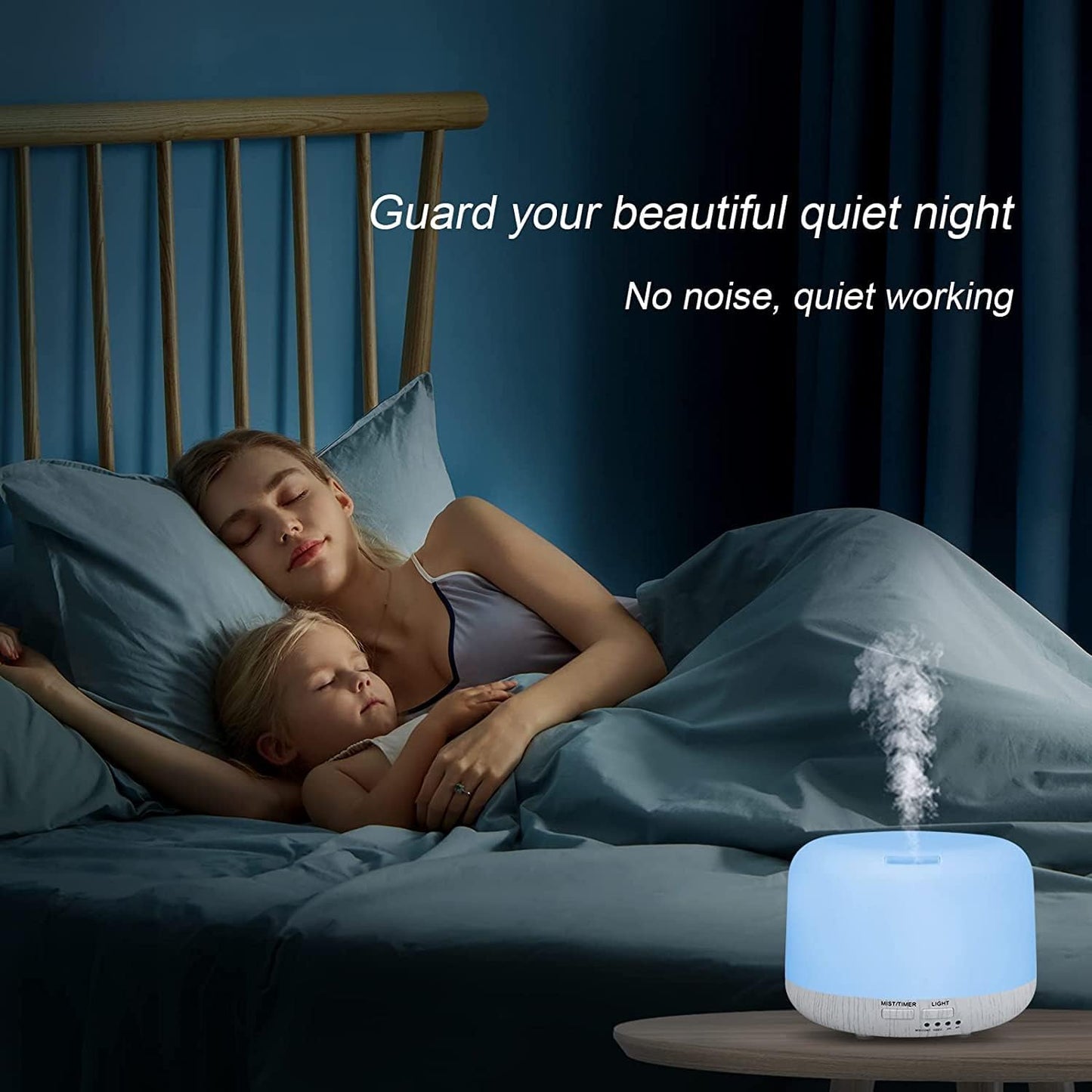 Aromatherapy Diffuser for Essential Oil, 300ml Cool Mist Humidifier with Remote Control, Aroma Diffusers for Home with Waterless Safety Switch & 14 LED Colors