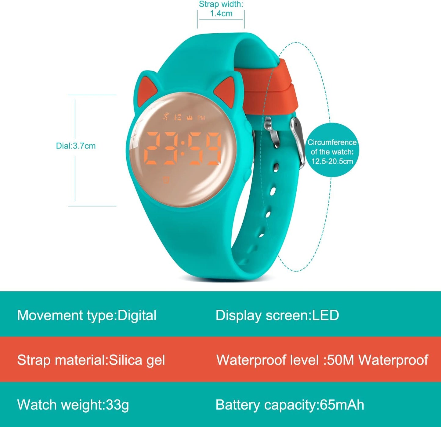 Kids Watches for Girls Boys Digital Sport Watch with Step Counter Pedometer Vibration Alarm Clock, No App Waterproof Fitness Tracker Kids Watch Boys Girls Teens Students Ages 5-16