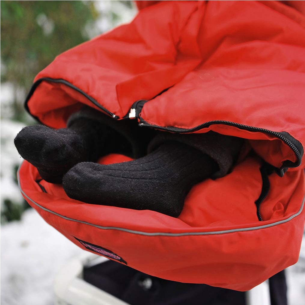 Waterproof Anti-Kick Footmuff for Stroller,350g Filling Anti-Freeze Stroller Bunting Bag Front Height Adjustable,Foot Area Opens Stroller Footmuff