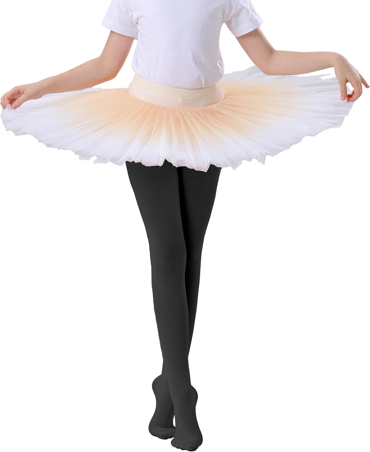 Citystl Ballet Tights for Girls - 3 Pairs, Multiple Colors, Cotton School Dress Tights
