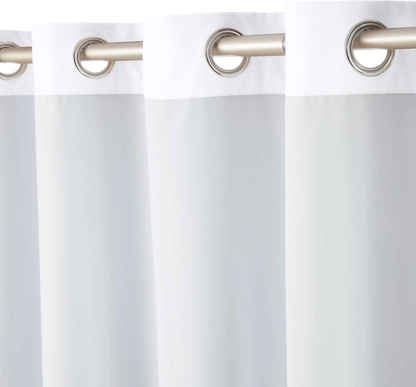 Amazon Basics Room Darkening Light Blocking Blackout Window Curtain with 2 Panels Grommets, for Living Room and Bedroom, 52 x 96 inches, White - Set of 2