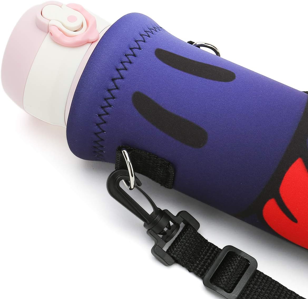 RICHEN Neoprene Water Bottle Carrier Bag with Adjustable Shoulder Strap,Insulated Water Bottle Cover for Stainless Steel/Glass/Plastic Bottles