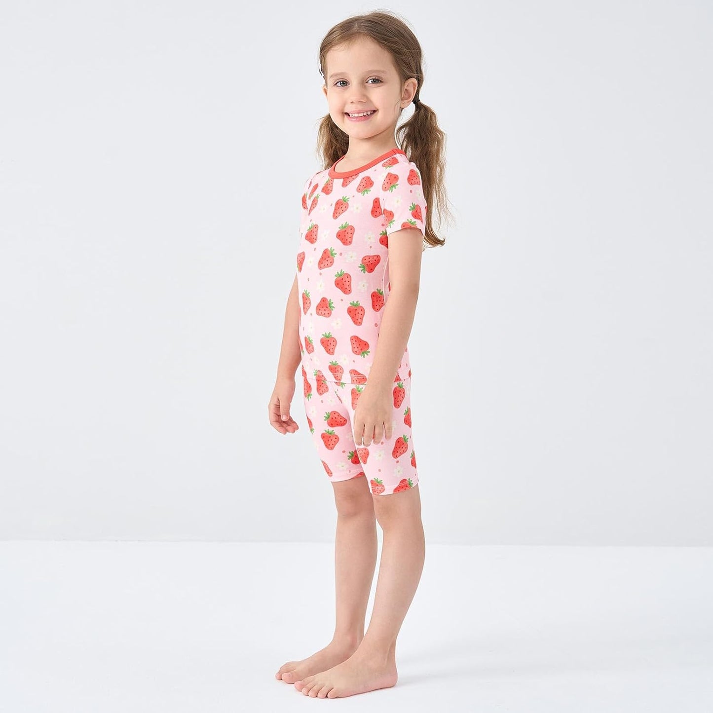 pureborn Baby Viscose From Bamboo Pajamas Set Pjs - Kids Toddler Girl Snug Fit Viscose Sleepwear 2pcs 18M-8Y
