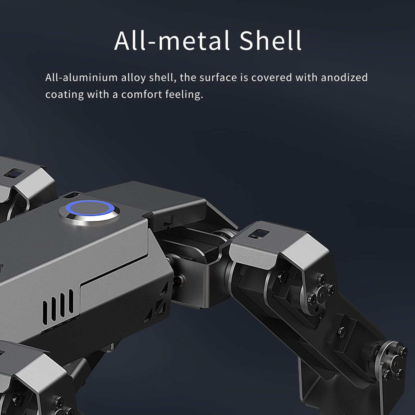 ELECFREAKS microbit Robotic Dog Xgo Kit, 12 Movable Joint DIY Programmable Full Metal Bionic Robot Kit, STEM Educational Project for Open Source Hardware(Without Micro:bit)