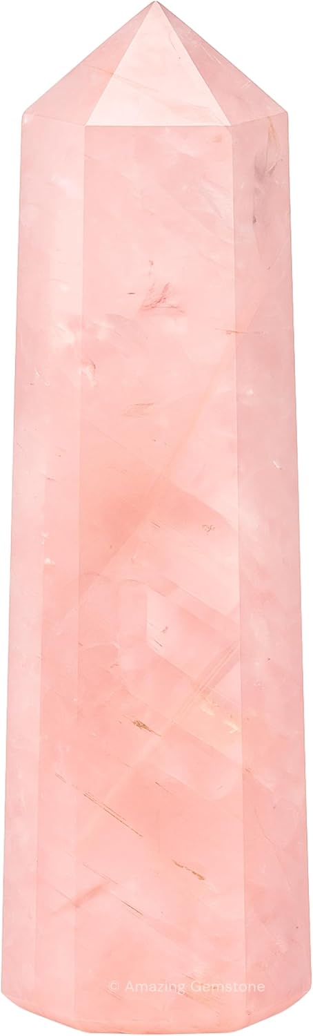 Amazing Gemstone Star Rose Quartz Crystal Towers ~ Natural Healing Crystal Point Obelisk for Reiki Healing and Crystal Grid (2 to 3 INCH)