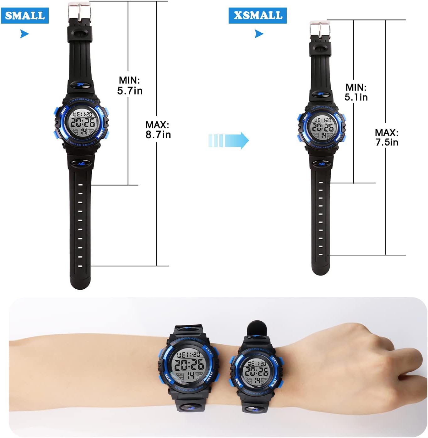 Kids Watch,Boys Watch for 3-15 Year Old Boys,Digital Sport Outdoor Multifunctional Chronograph LED 50 M Waterproof Alarm Calendar Analog Watch for Children with Silicone Band,Kids Gift