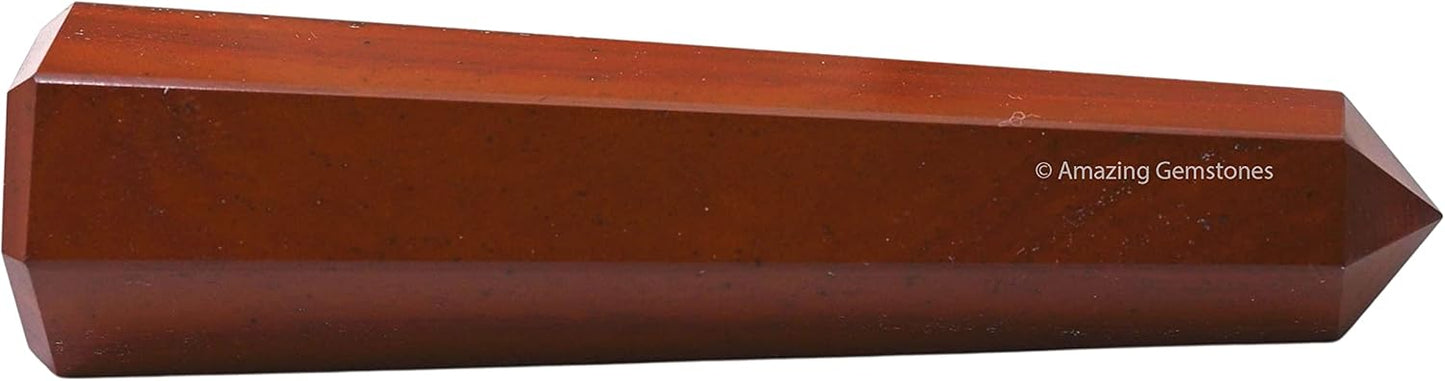 Amazing Gemstone Red Jasper Crystal Towers - Natural Healing Crystal Point Obelisk for Reiki Healing and Crystal Grid (3 Inch)