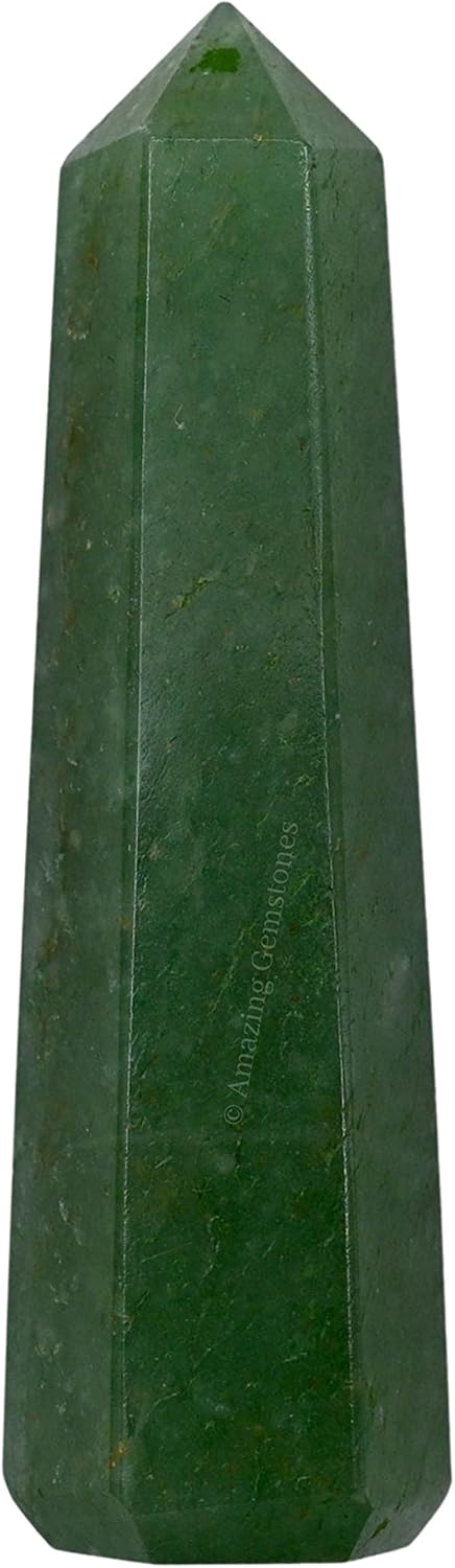 Amazing Gemstone Light Green Aventurine Crystal Towers ~ Natural Healing Crystal Point Obelisk for Reiki Healing and Crystal Grid (2" to 3" INCH)