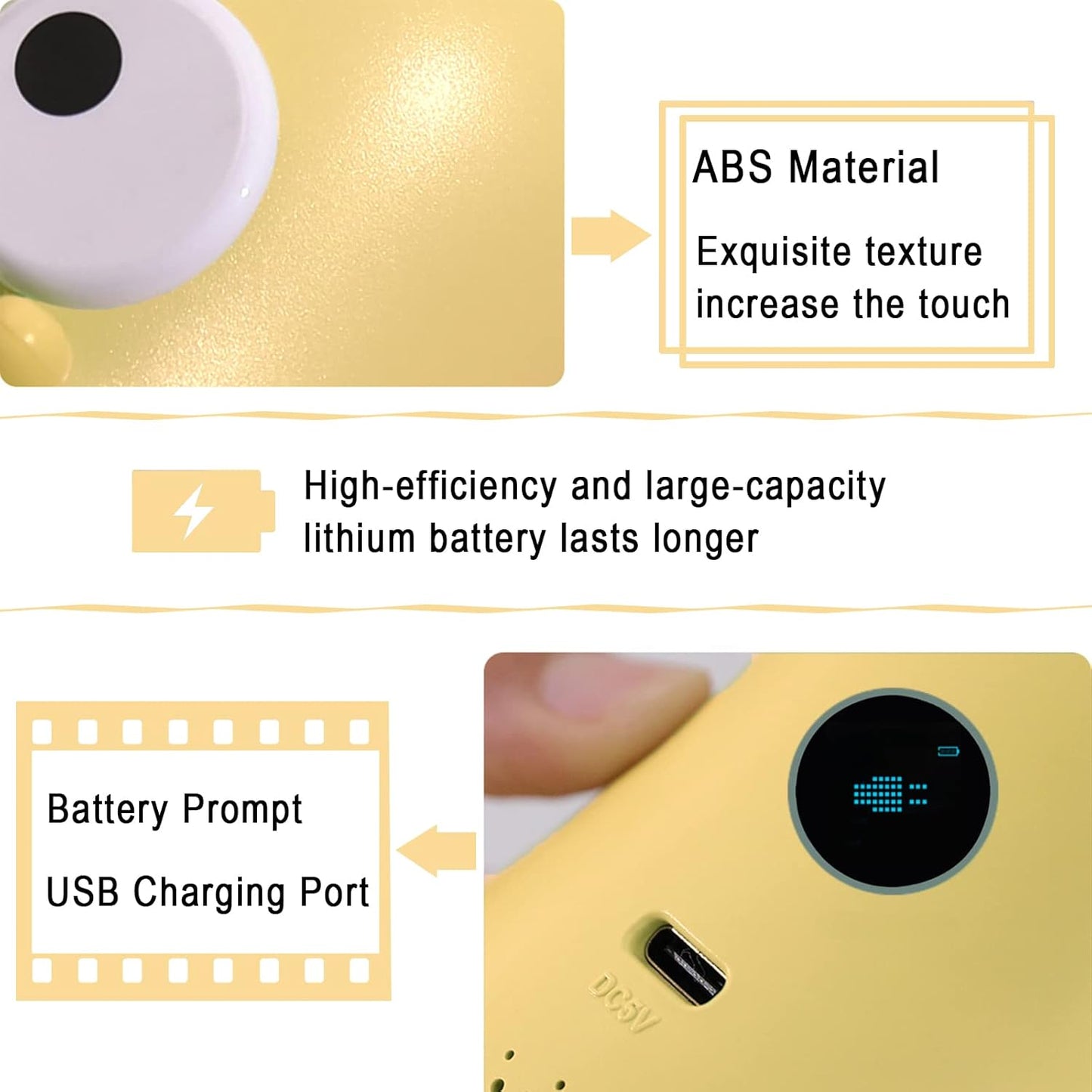 Kids Alarm Clock for Girls Pear Alarm Clock with Snooze Toddler Sleep Training Clock for Bedroom Home Office(Yellow)