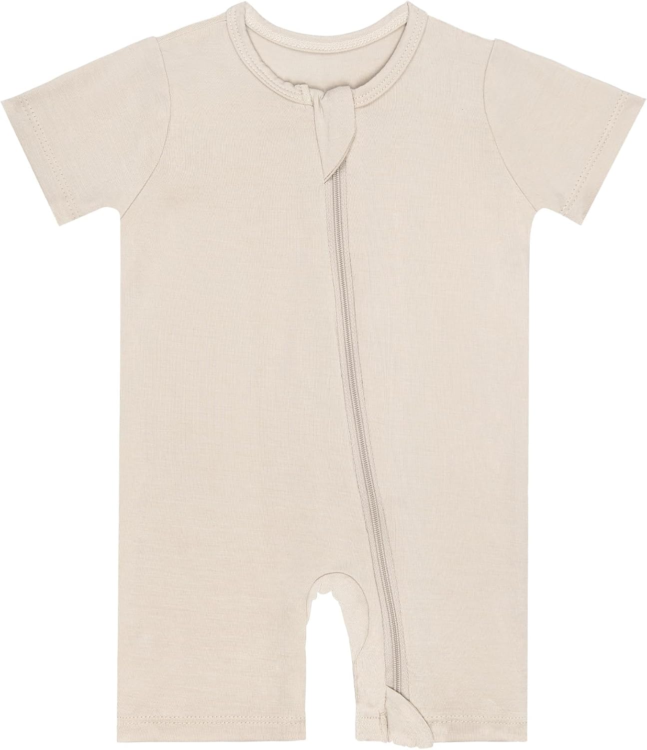 GUISBY Rayon made from bamboo Baby Pajamas Short Sleeve Footless Rompers 2 Way Zipper Sleeper for Baby