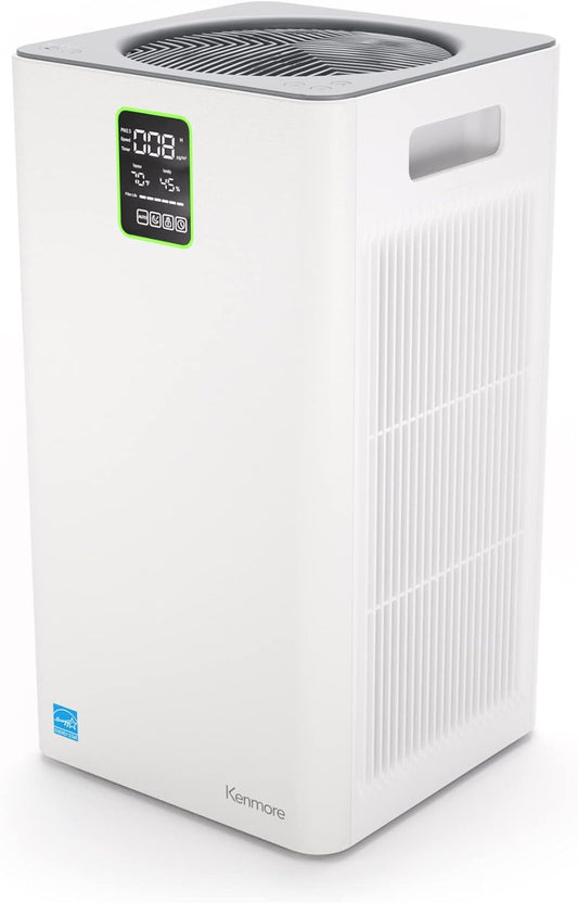 Kenmore PM3020 Air Purifiers with H13 True HEPA Filter, Covers Up to 1500 Sq.Foot, 24db SilentClean 3-Stage HEPA Filtration System, 5 Speeds for Home Large Room, Kitchens & Bedroom