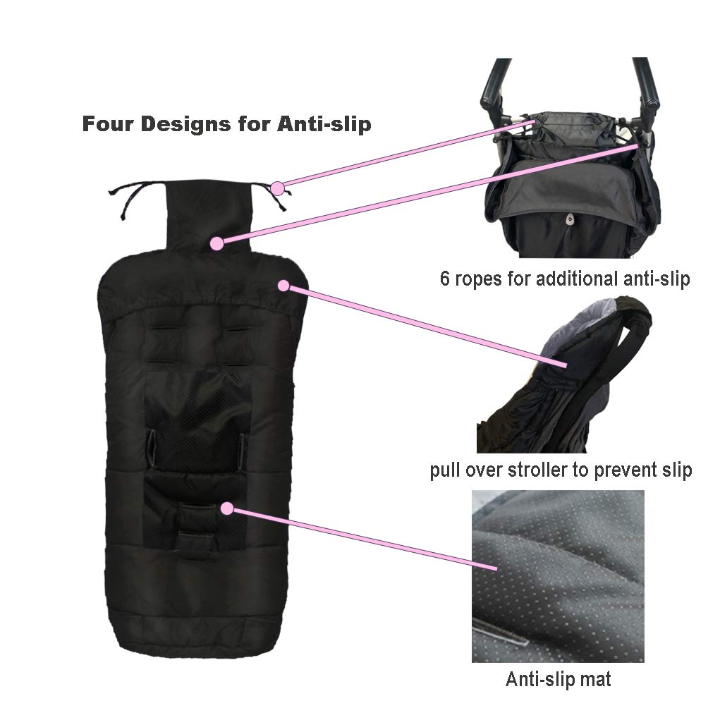 Anti-Kick Waterproof Stroller Sleeping Sack - Universal Footmuff Fits All Toddler/Sleeping Bag Cocoon Cozy Warmer for Baby Winter Stroller Cover with Unique Design