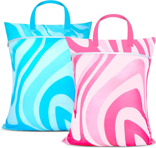 2 Pcs Large Travel Laundry Bag Waterproof with handle Washable Dirty Clothes Bag for Traveling Wet Dry Bag Bathing Suit Workout Bag for Gym Clothes Laundry Wet Clothes Swimming Pool College Dorm