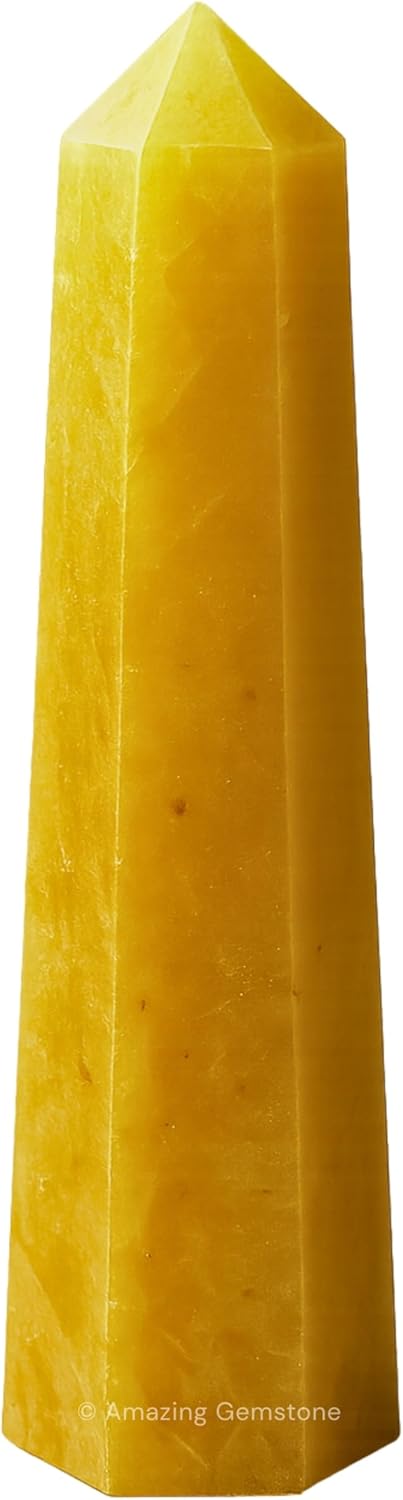 Amazing Gemstone Yellow Aventurine Crystal Towers - Natural Healing Crystal Point Obelisk for Reiki Healing and Crystal Grid (3 Inch)