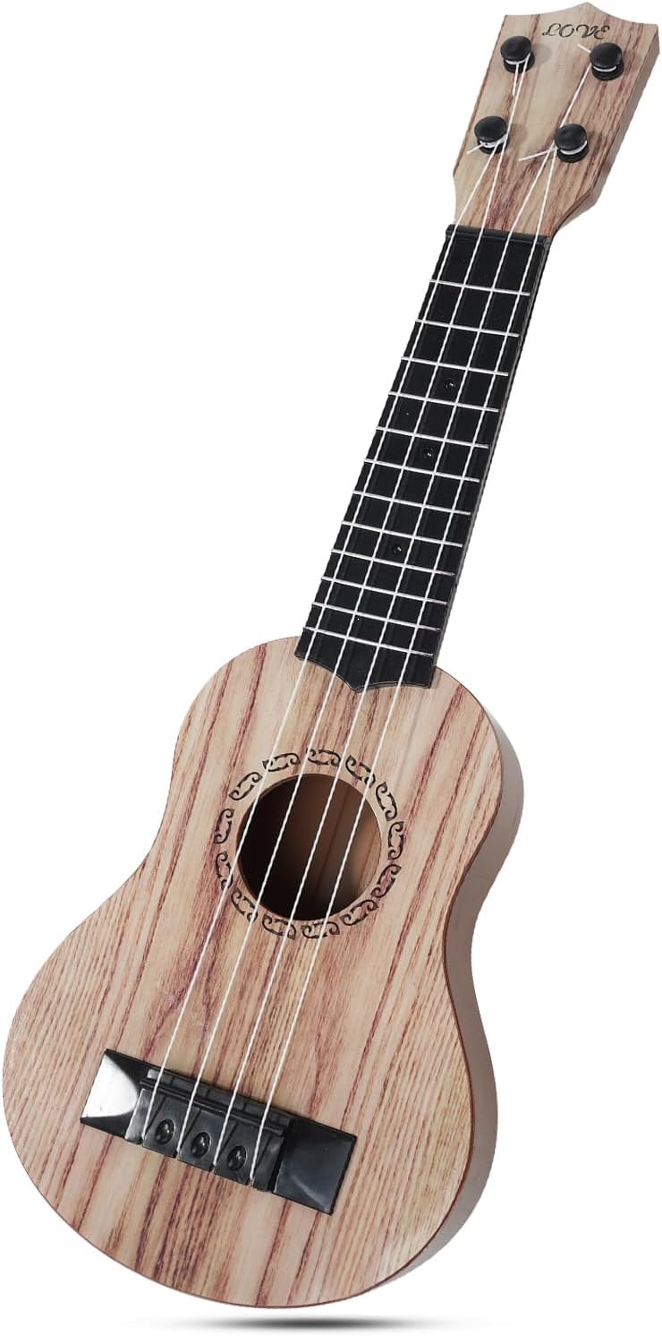 Raimy 17in Kids Ukulele Guitar - 4 Strings Mini Guitar Children Musical Instruments Educational Toys with Picks for Toddler Kids Boys Girls Beginner (Koa Color)