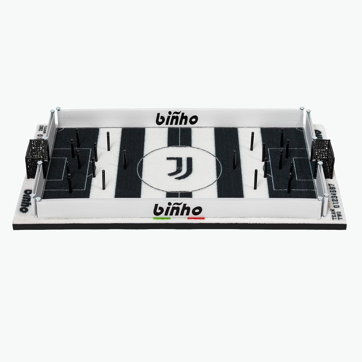 Binho Board Classic Board Game Juventus Edition - 2-Player Fast-Paced Finger Flicker Pinball Family Board Games - Portable Tabletop Sports Game Set for Any Occasion